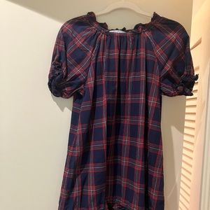 Hill House Katharine Nap Dress XS Iris Tartan